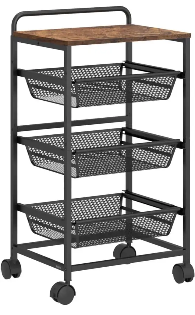 VASAGLE 4-Tier Rolling Kitchen Cart