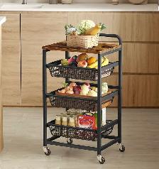 VASAGLE 4-Tier Rolling Kitchen Cart - Photo 2