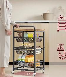 VASAGLE 4-Tier Rolling Kitchen Cart - Photo 3