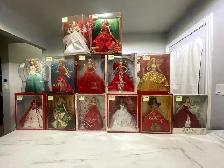 Christmas Barbie doll collections