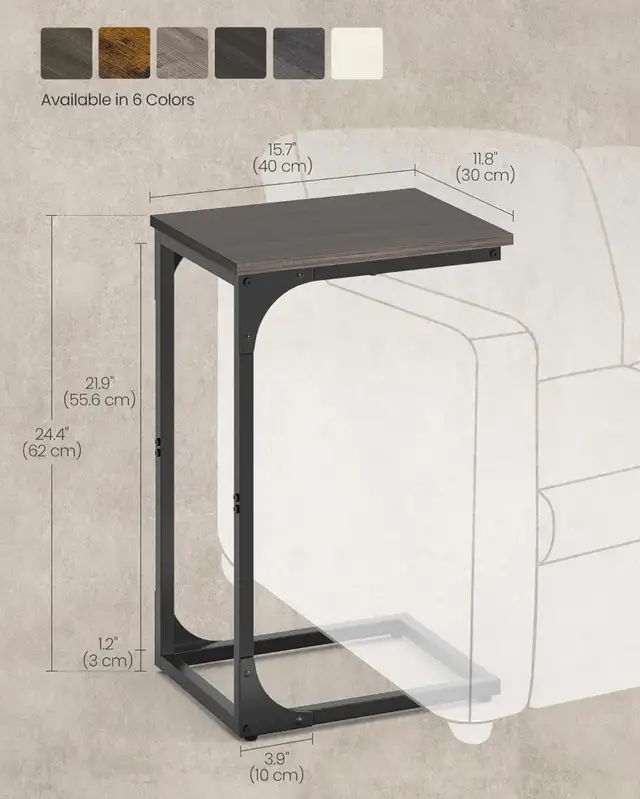 VASAGLE C-Shaped Side Table - Photo 3
