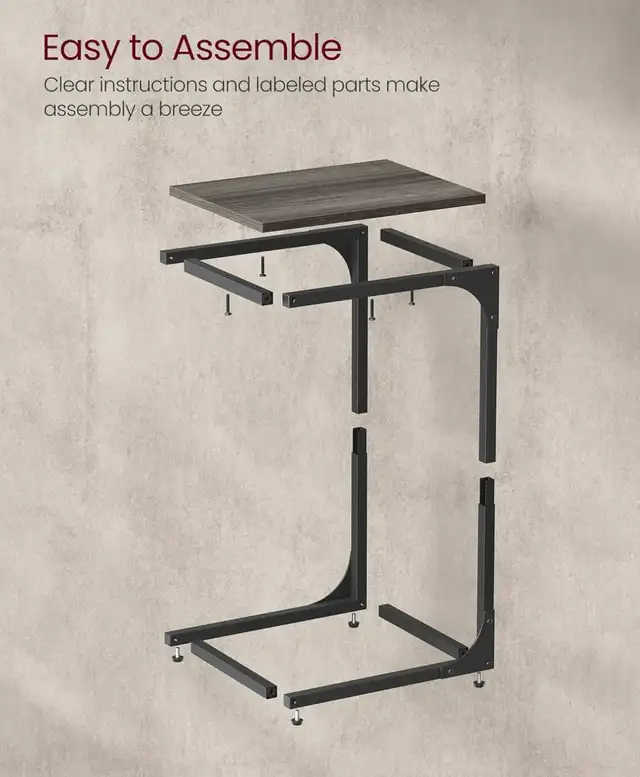 VASAGLE C-Shaped Side Table - Photo 7