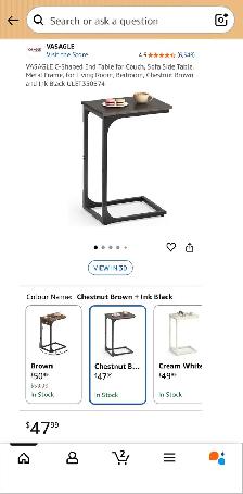 VASAGLE C-Shaped Side Table - Photo 8