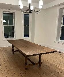 STUNNING NEW OAK TABLE 8FT X 43' & 2' THICK LOUIS XIII STYLE - Photo 7
