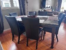 Marble Inlay Table & 6 Chairs - Photo 2