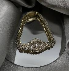 10KT Yellow Gold 27.90GM Evil Eye Bracelet $6129 - Photo 2