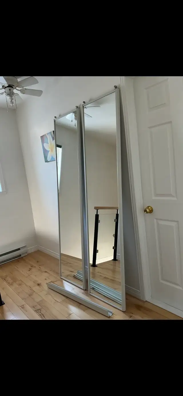 2 portes miroir coulissante