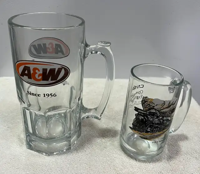 Large A&W Mug & a CNR Train Mug