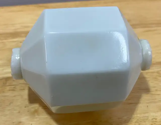 Antique Milk Glass Lighting Rod Globe