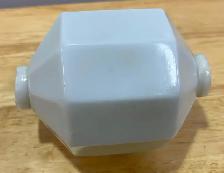 Antique Milk Glass Lighting Rod Globe