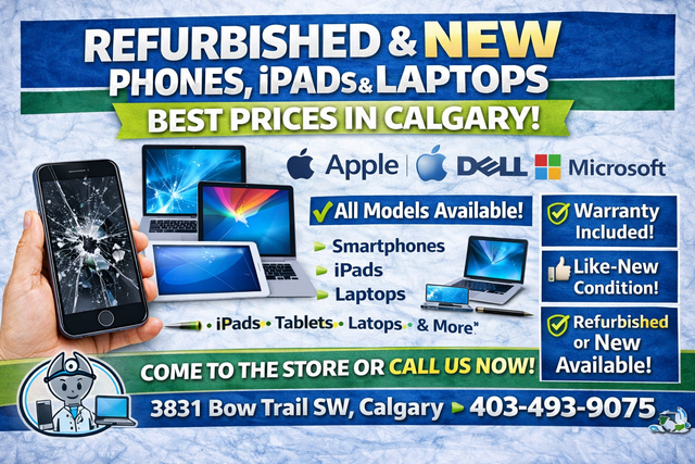 REFURBISHED AND NEW PHONES, iPADS & LAPTOPS – BEST PRICES IN CAL