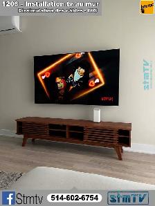 INSTALLATION TV AU MUR SUPPORT MURAL TÉLÉVISION MURALE TV WALL - Photo 7