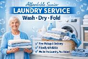 Seniors Wash Dry Fold-Free Pickup and Delivery