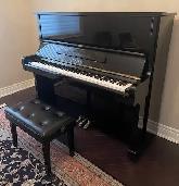 Kawai NS-25 Upright Piano – Polished Ebony – Adjustable Bench