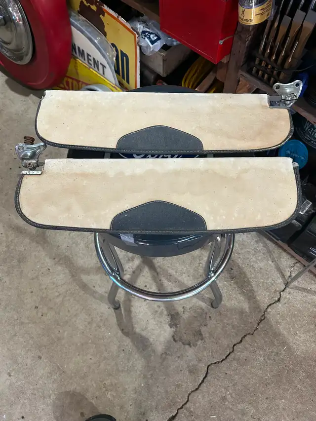 Vintage Chevy car inside visors