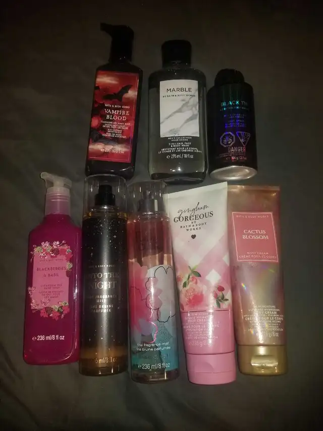 Brand new bath and body products