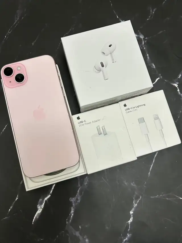iPhone 15 Plus 128GB Pink AirPods/Fast Charger/Delivery