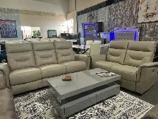 Real Leather Power Recliner Sofa & Love seat For Only $1999.