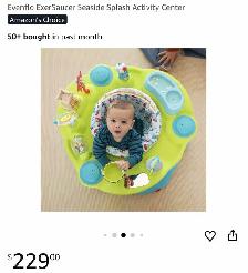 Evenflo ExerSaucer Seaside Splash Activity Center - Photo 3