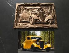 3D Wood Car Engravings from Your Photos