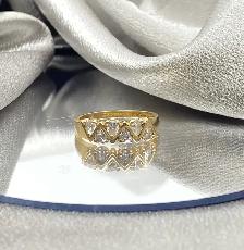 14KT Yellow Gold 0.73ct. 6 Pear Shape Diamond Band $1575