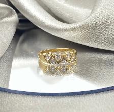 14KT Yellow Gold 0.73ct. 6 Pear Shape Diamond Band $1575 - Photo 2