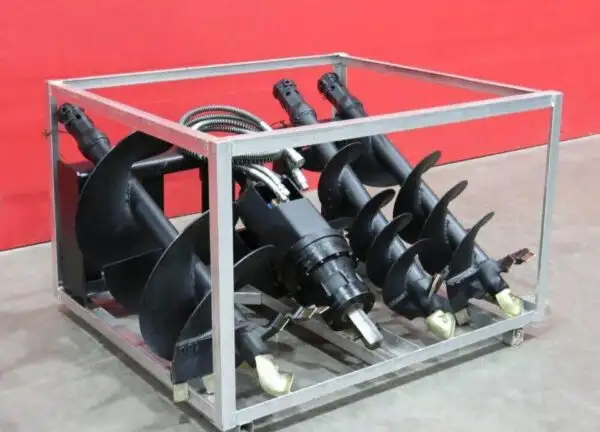 Skid Steer Auger – 3 Bits Included (9',12',18')