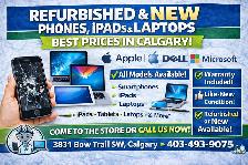 REFURBISHED PHONES, iPADS & LAPTOPS – BEST PRICES IN CALGARY