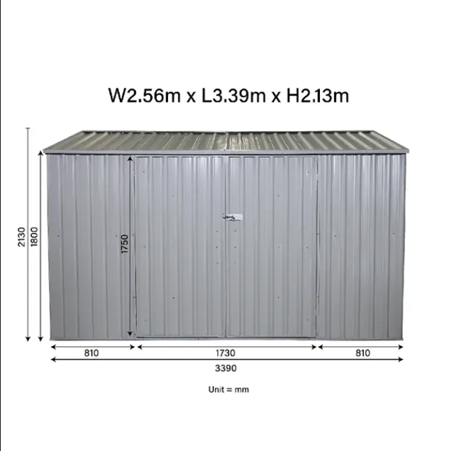 8x11 Metal Shed – Durable Galvanized Steel Storage - Photo 4