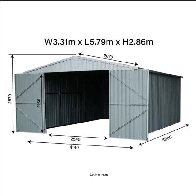 14x19 Steel Garage Shed – Spacious & Durable - Photo 4