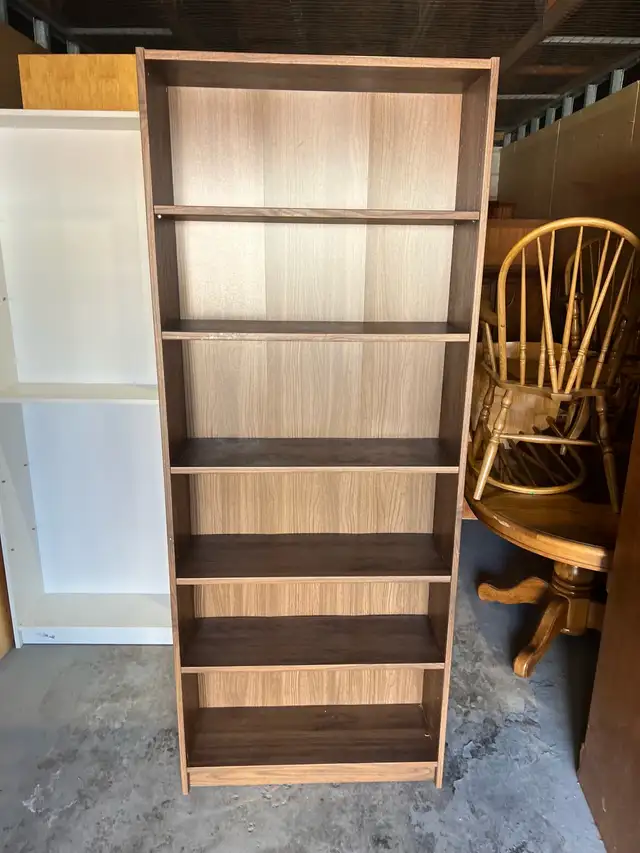 Free delivery used Tall Wooden Bookshelf - Photo 2