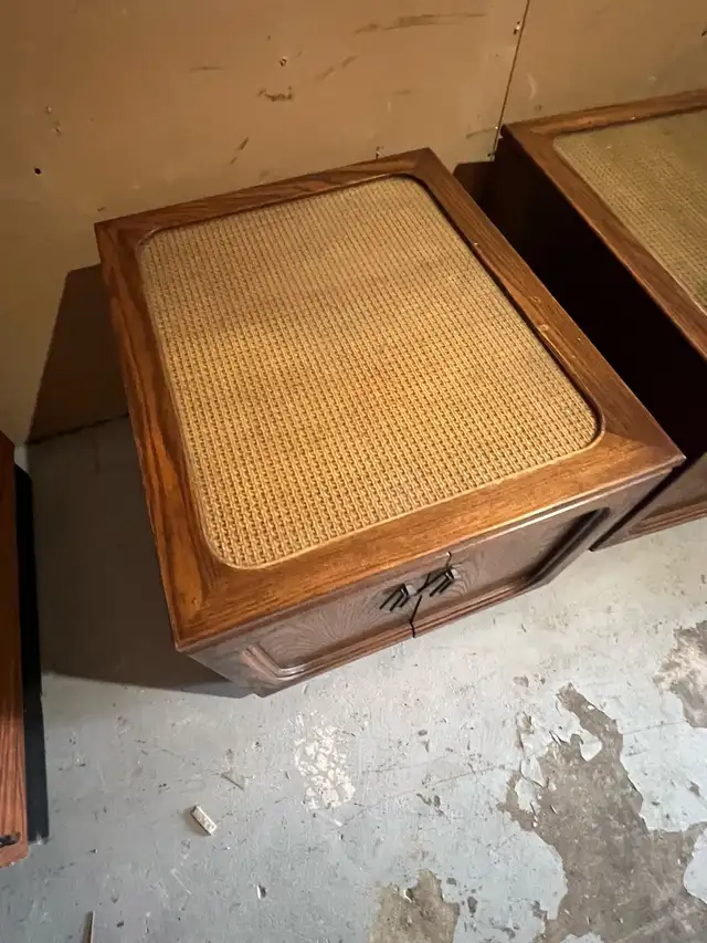 Free delivery used Vintage Wooden Side Tables - Set of 2 - Photo 4