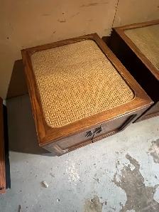 Free delivery used Vintage Wooden Side Tables - Set of 2 - Photo 4