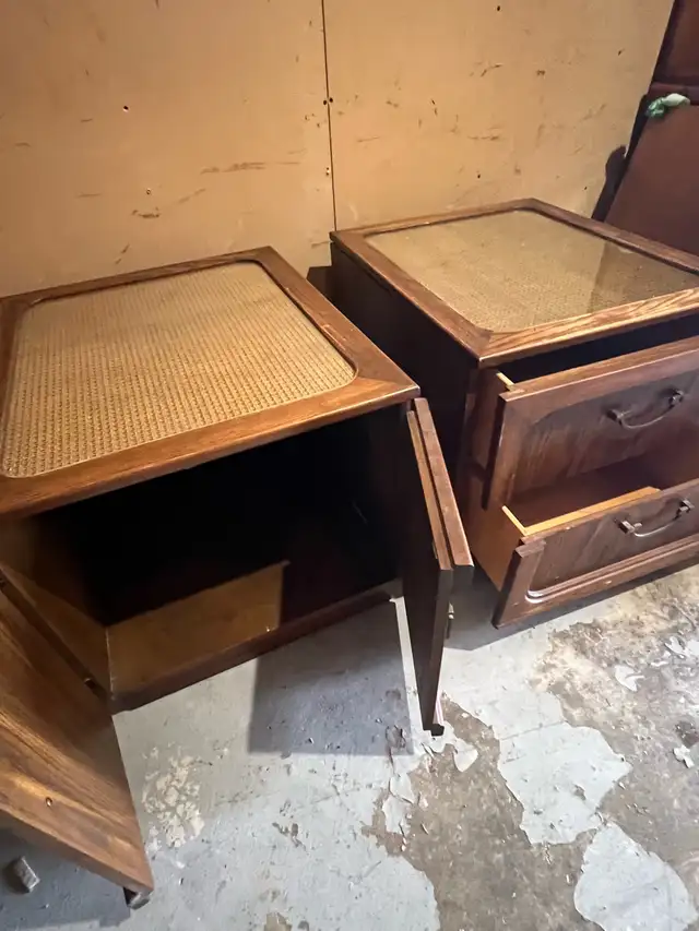 Free delivery used Vintage Wooden Side Tables - Set of 2 - Photo 8