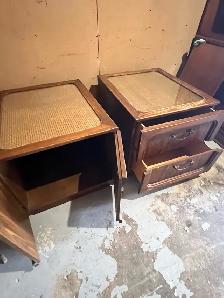 Free delivery used Vintage Wooden Side Tables - Set of 2 - Photo 9