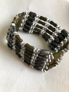 Attractive Silver tone magnetic bracelet