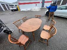 Free delivery Wooden Dining Table with 6 Chairs - Photo 3