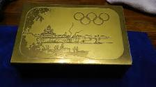XV Olympiade Helsinki 1952  Boite souvenir 4 1/2 X 3 pouces
