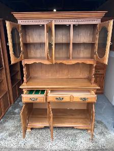 Free delivery used Wooden China Cabinet with Glass Doors - Photo 9