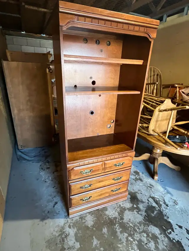 Free delivery used Kroecheler Wooden Bookcase with Drawers - Photo 2