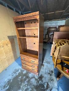 Free delivery used Kroecheler Wooden Bookcase with Drawers - Photo 5