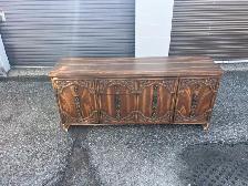 Free delivery used Vintage Wooden Dresser - Photo 3