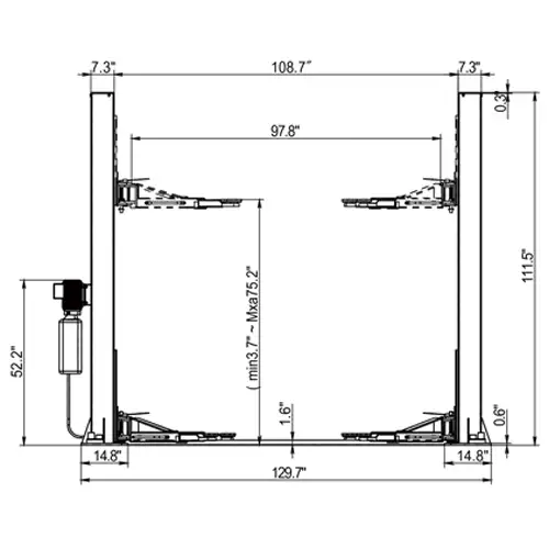 10,000lb Two Post Lift – Professional Automotive Use - Photo 8