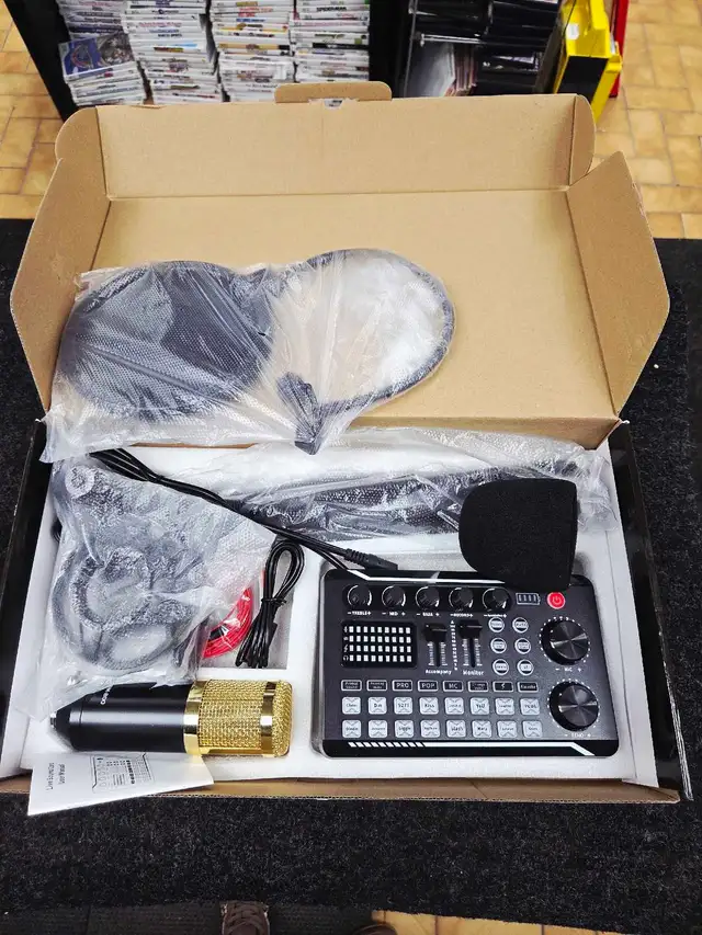 Microphone avec accessoires