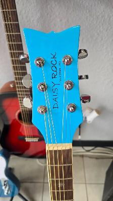 Daisy Rock Pixie Acoustic Guitar 2000s Sky Blue With Gig Bag - Photo 3