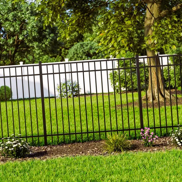 Heavy Duty Flat Top Ornamental Fence 8x6 – 20 Panels - Photo 3
