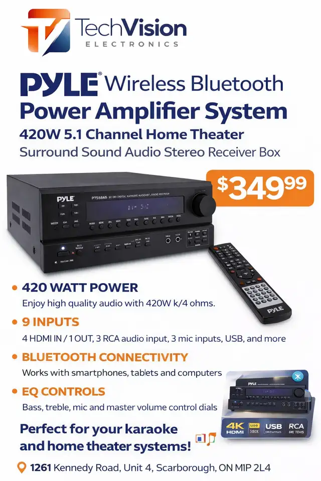 PYLE WIRELESS BLUETOOTH POWER AMPLIFIER SYSTEM