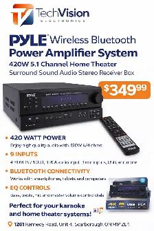 PYLE WIRELESS BLUETOOTH POWER AMPLIFIER SYSTEM