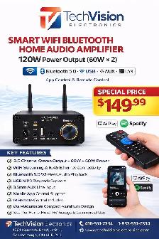 SMART WIFI BLUETOOTH HOME AUDIO AMPLIFIER