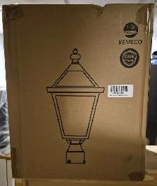 SOLAR POST LIGHT – GLASS   METAL – NEW SEALED – $70 - Photo 2